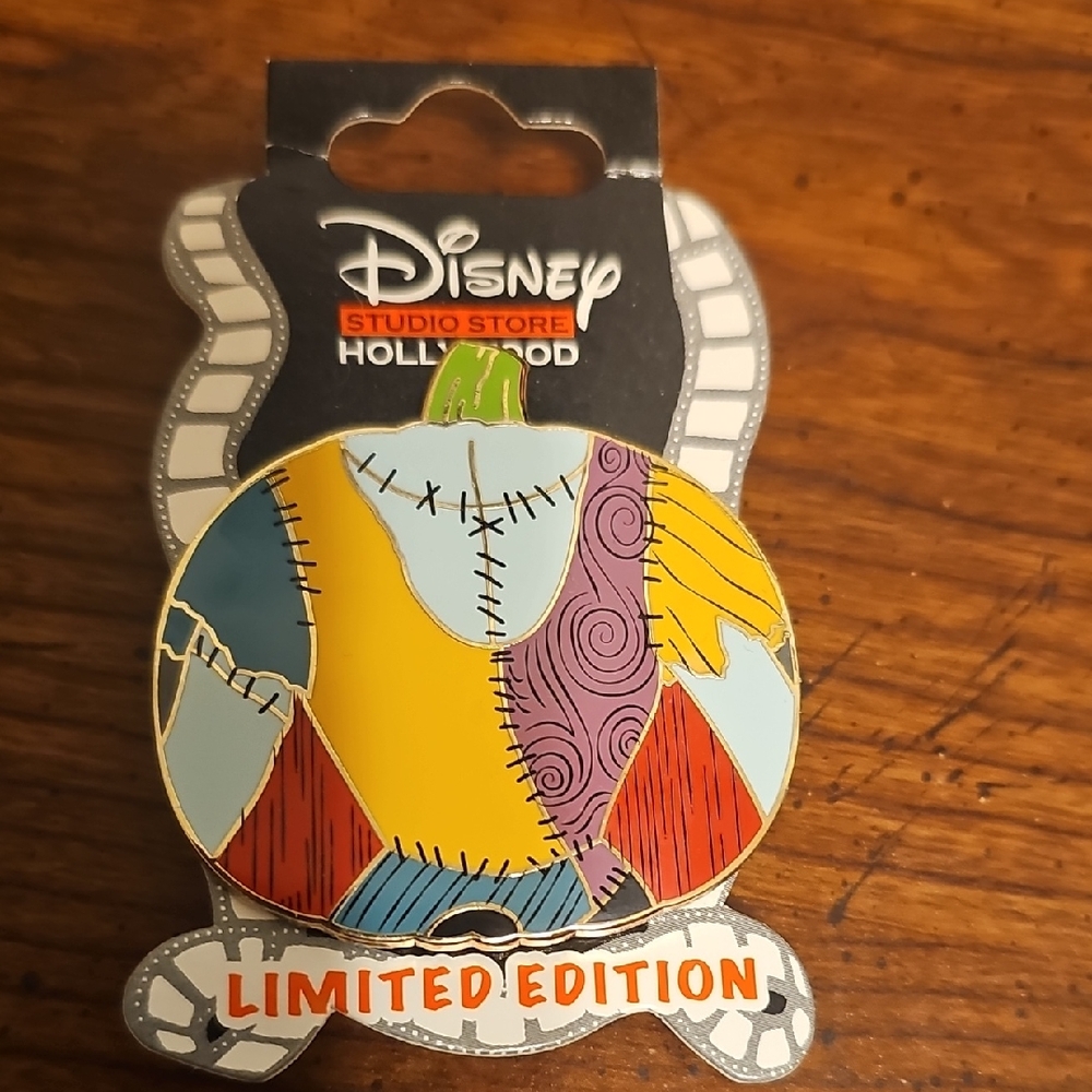 Disney Colorful Patchwork Pumpkin Pin Nightmare Before Christmas Sally Pin